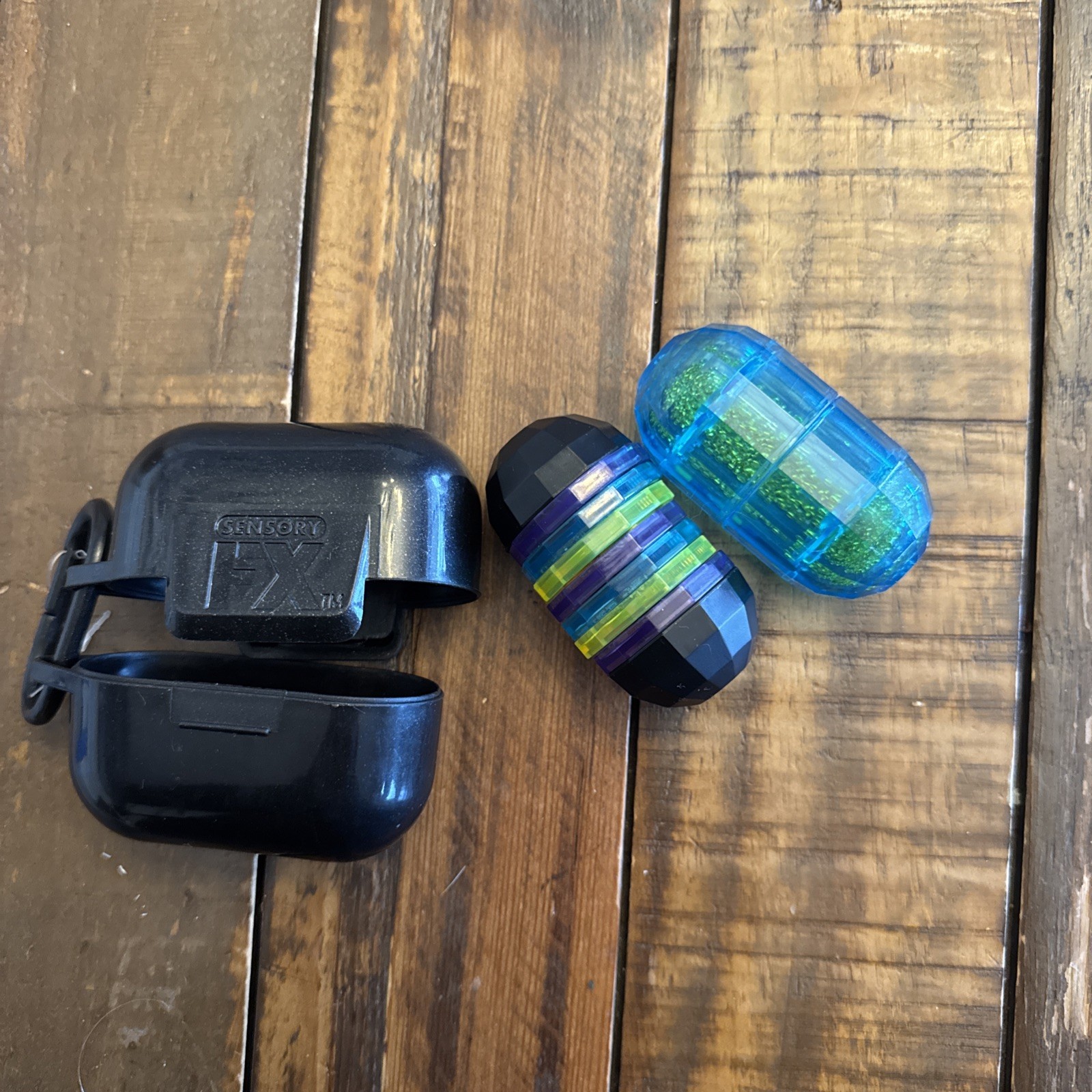 Log Of 2 SENSORY FX ASMR Pod Carry Case Oddly Satisfying Fidget