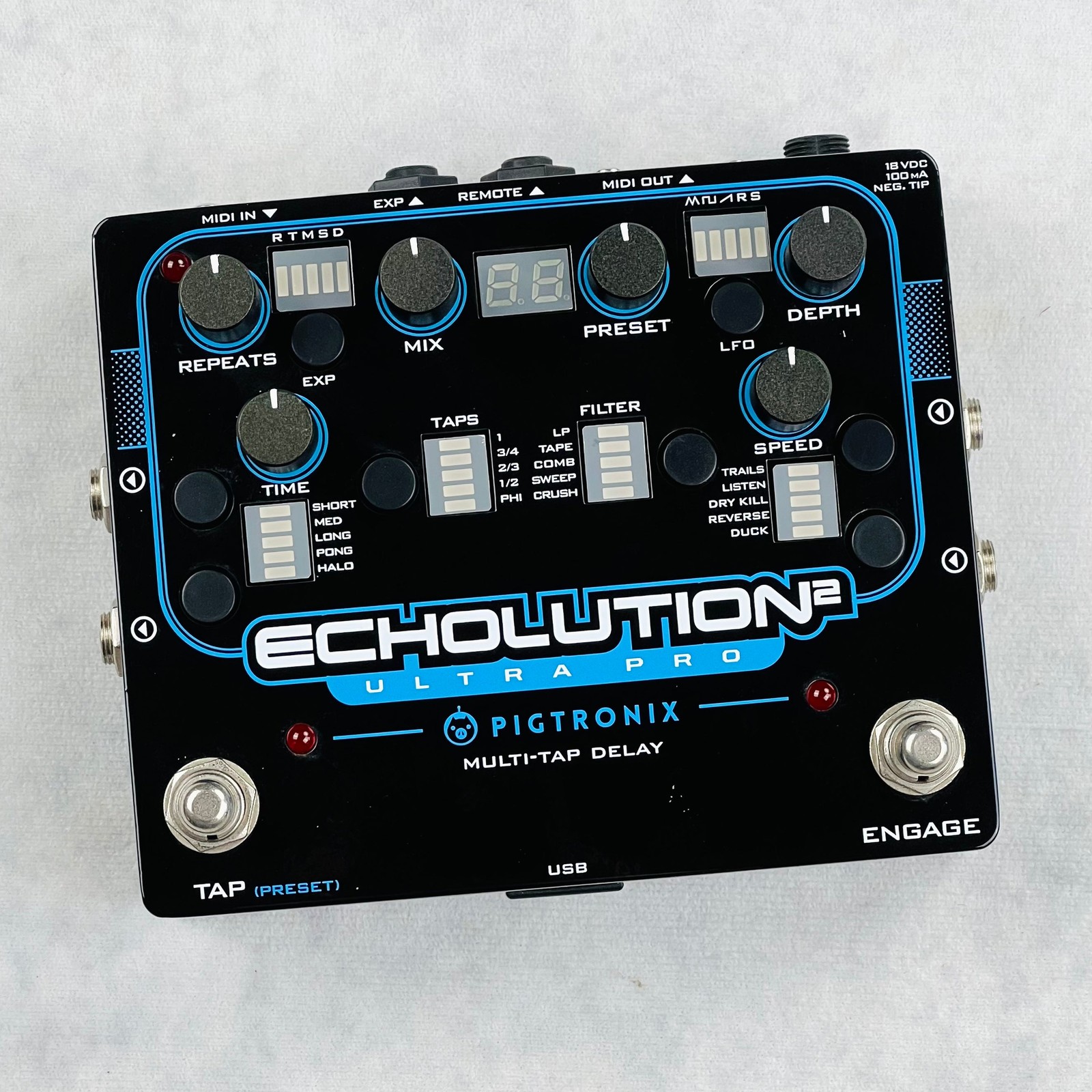 Pigtronix Echolution 2 Delay Pedal 2010s - Black
