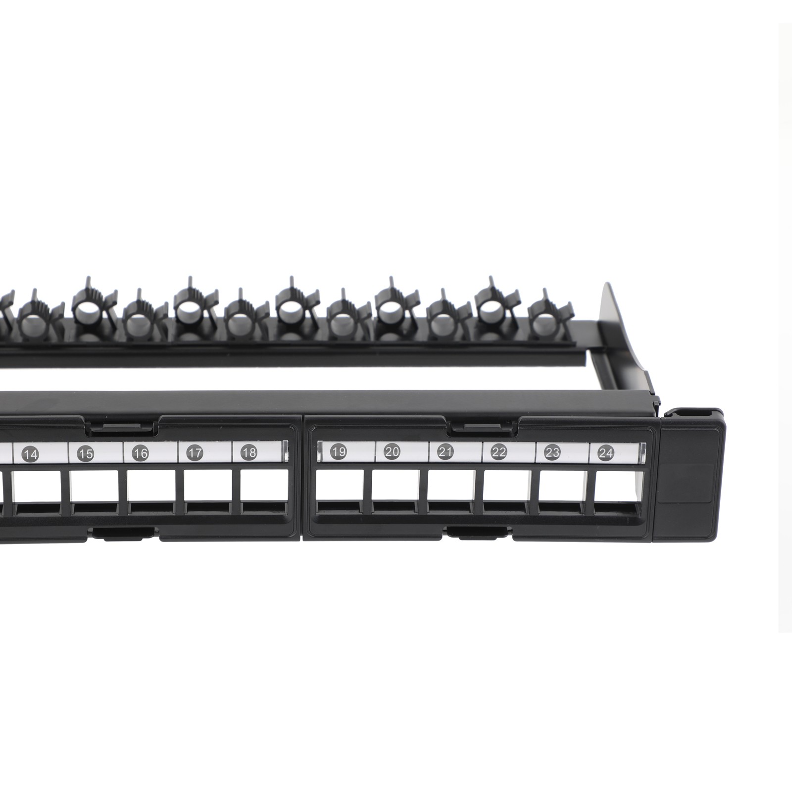 1/2PCS 24-Port 1U 19" Keystone Patch Panel w/Cable Manager & Label
