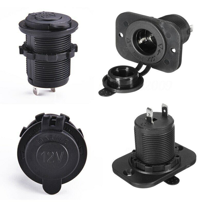 12V Waterproof Car Motorcycle Boat Cigarette Lighter Socket Power Plug Outlet US