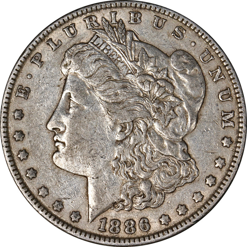 1886-P Morgan Silver Dollar Nicely Circulated - Great Set Builder - STOCK