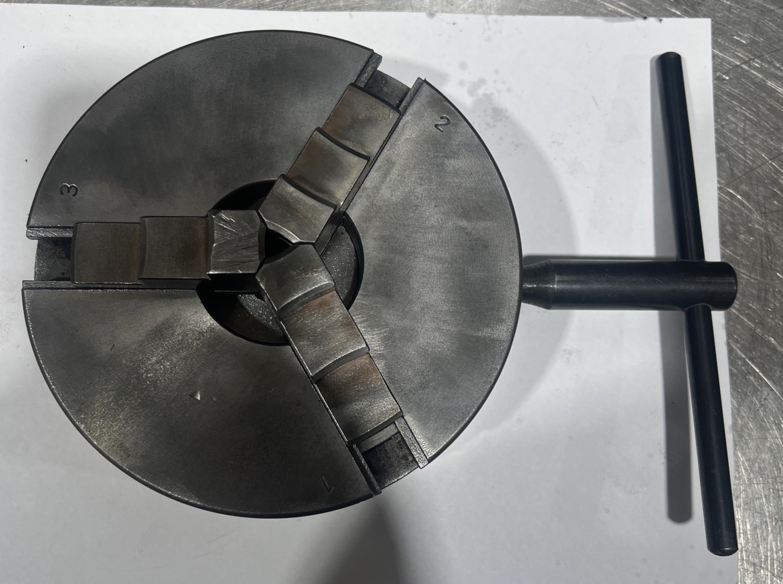 Vintage Delta Rockwell Model 46-450 12" Wood Lathe 6” OD 3 Jaw Chuck 1” Thread