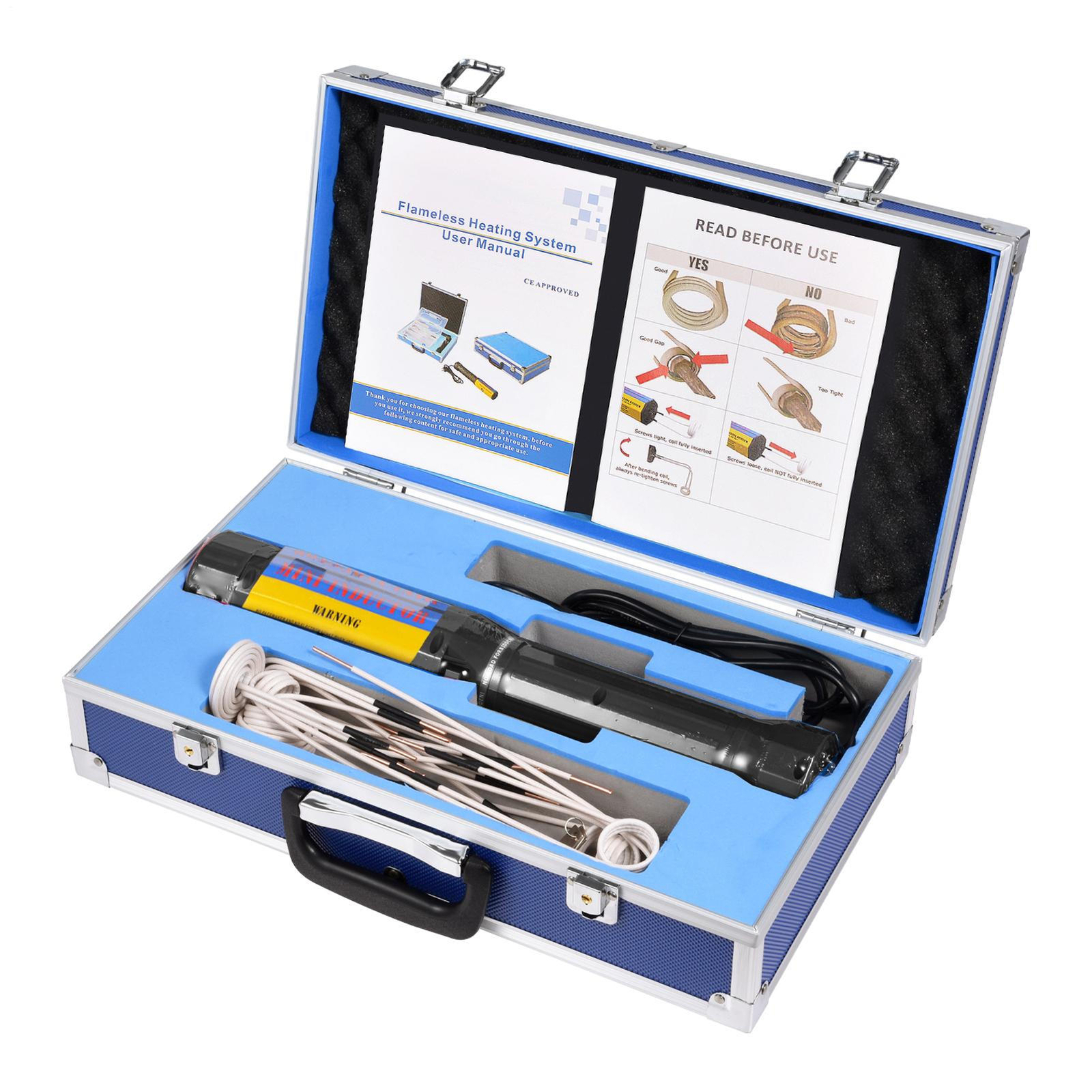 1500W 12 Coils Magnetic Induction Heater Kit Tool For Automotive Flameless Heat-