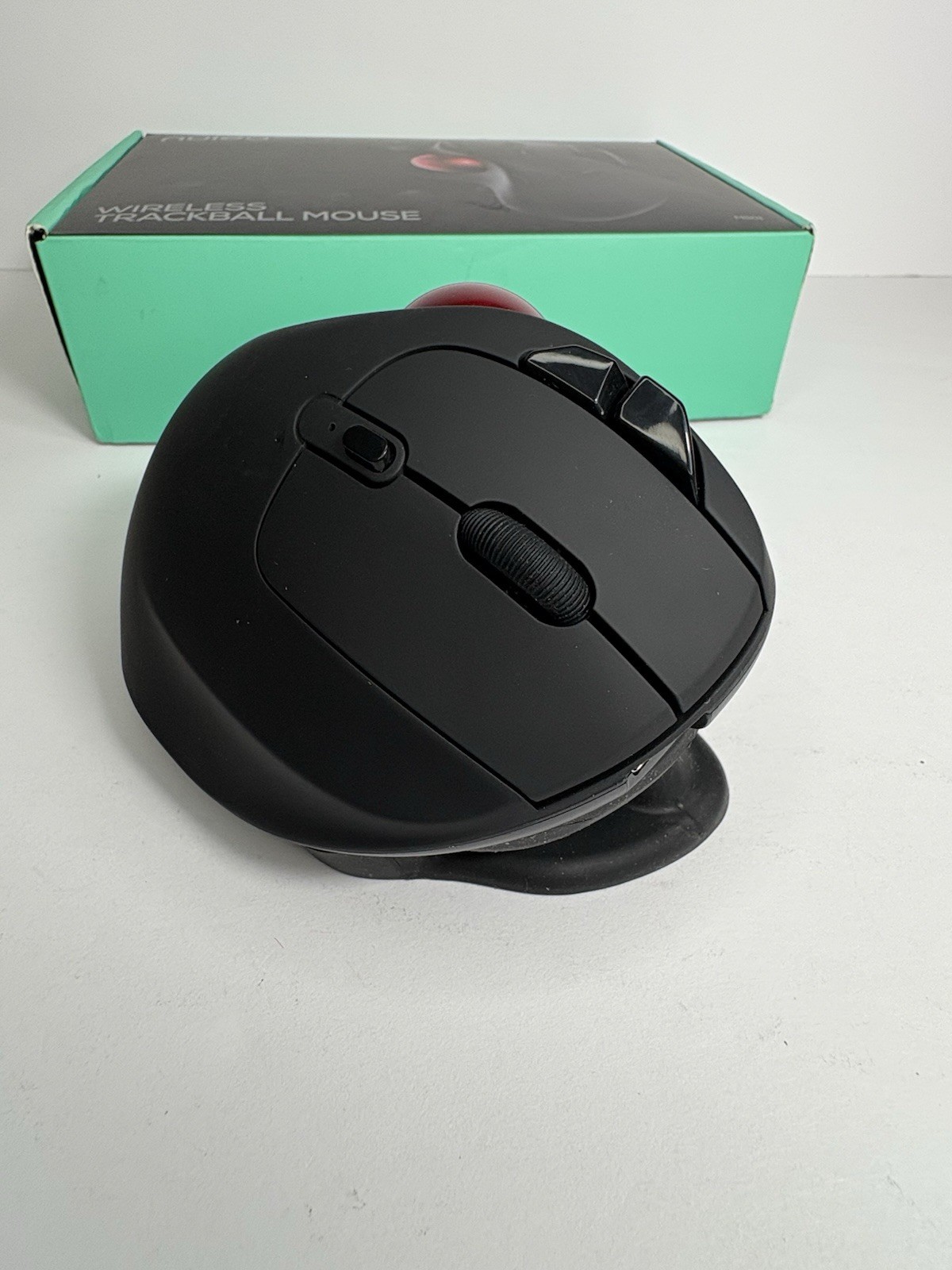 Nulea M501 Wireless Optical Trackball Mouse 5-Button 1600 DPI Black/Red