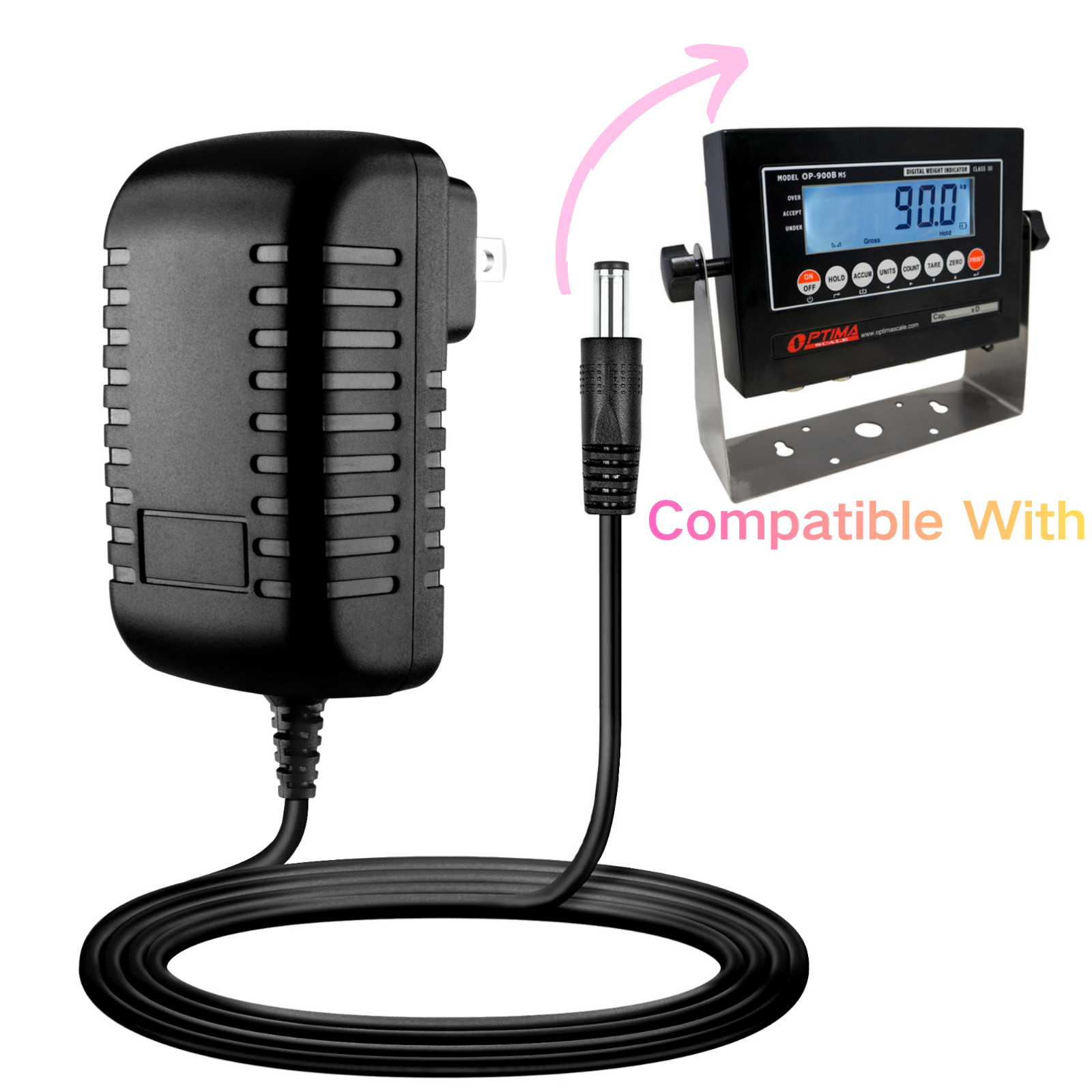 9V Adapter for Optima OP-900 SERIES Indicators LP7510 Crane Weigh Scales Charger