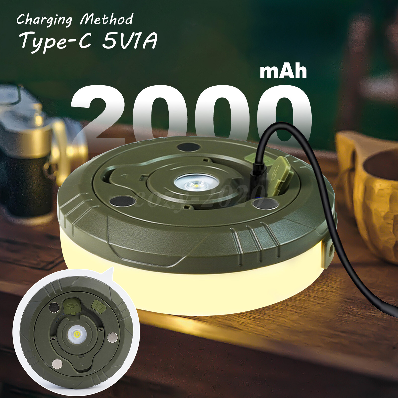 Outdoor String Light Retractable LED Strip Waterproof Camping Lights for Camping