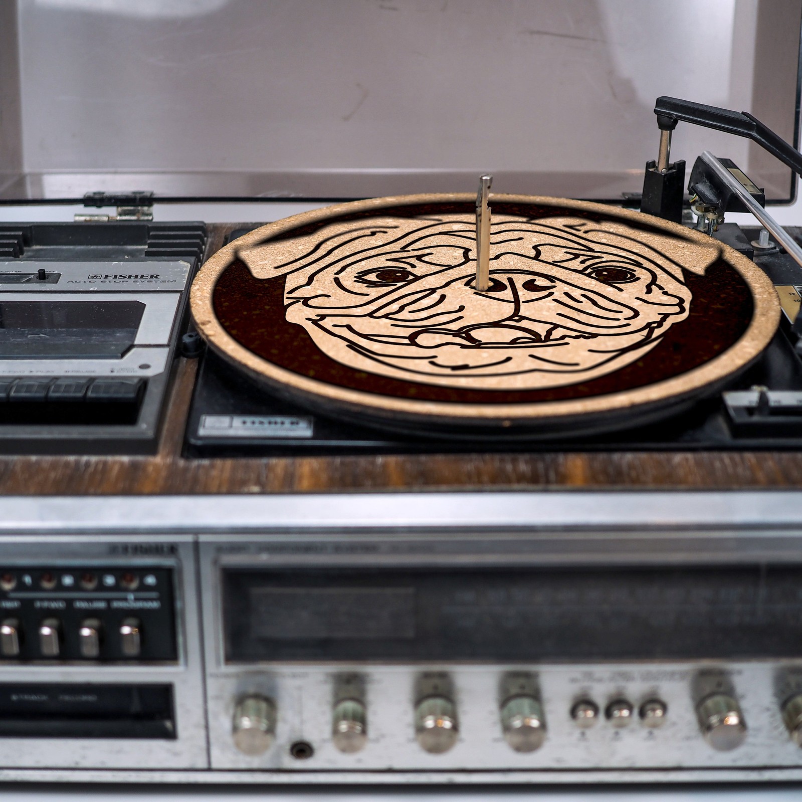 Quetzal Studio Cork Turntable Slipmat Handmade Laser Engraved DJ Gift