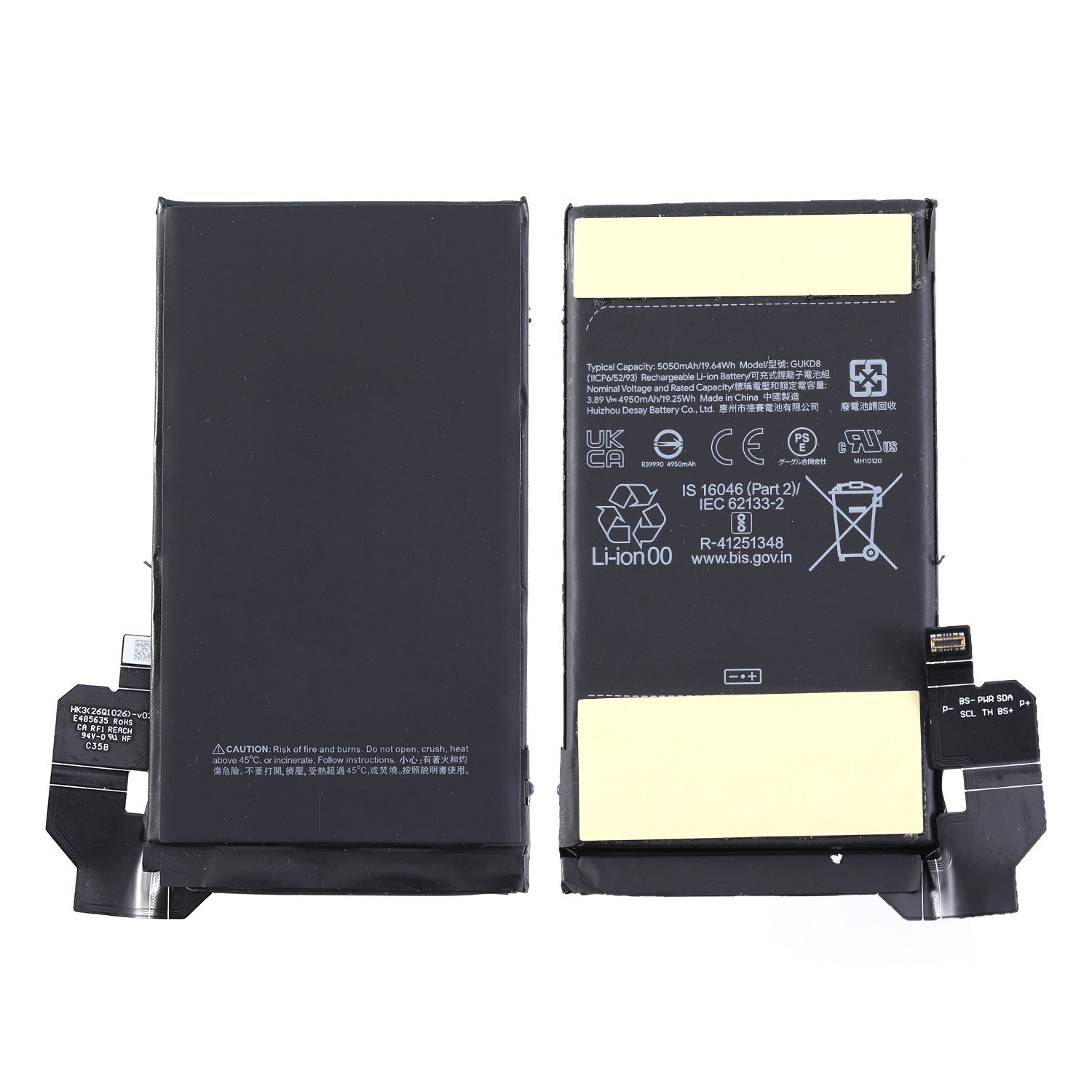 OEM New High Capacity Battery Replacement For Google Pixel 8 Pro GukD8 4850 mAh