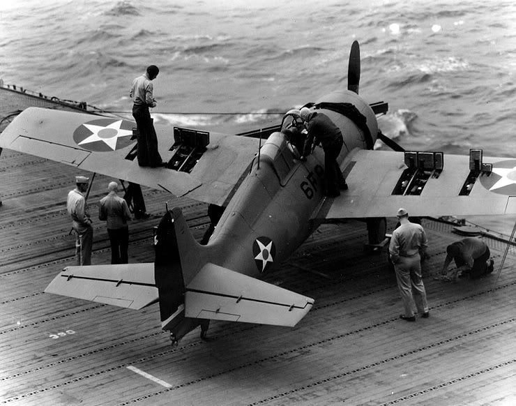 WW2 WWII Photo World War Two /  US Navy F4F Wildcat on USS Enterprise CV-6 1942