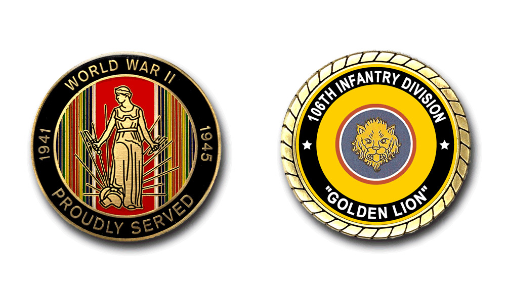 106th Infantry Division "Golden Lion" WWII Service Challenge Coin