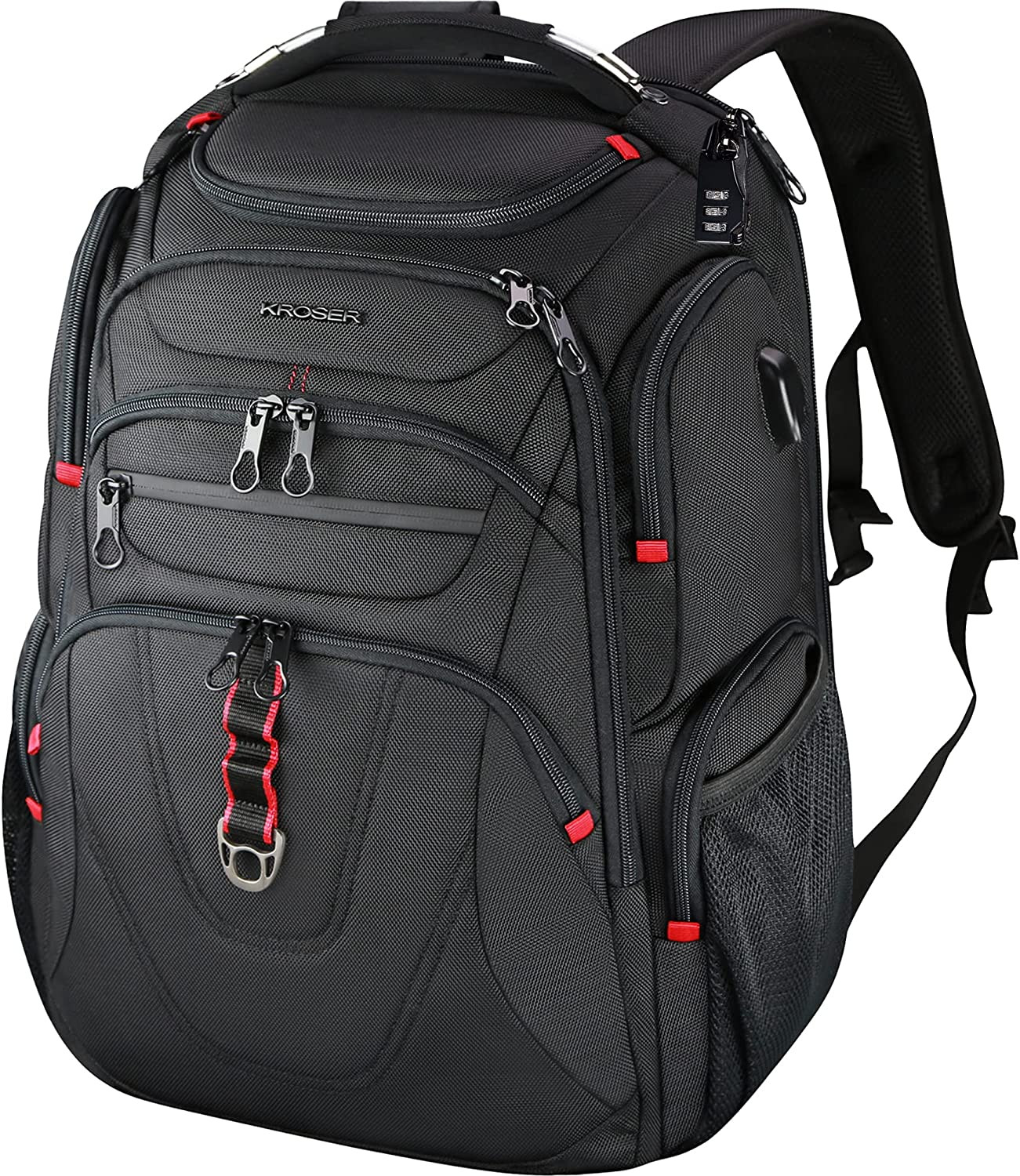 TSA Friendly Travel Laptop Backpack 17.3 Inch XL Computer Backpack Water-Repelle