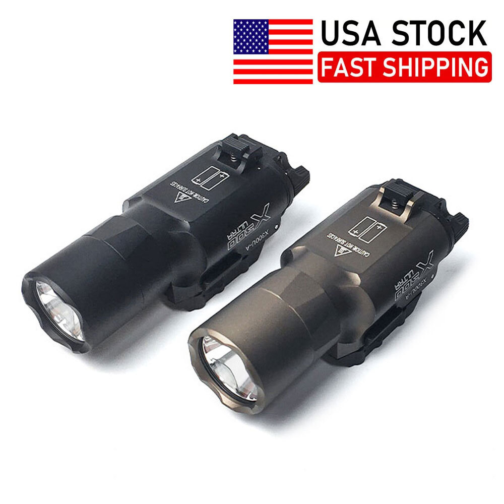 Metal X300U-A, X300 Ultra，500 LM LED Weapon Flashlight，Fit 20mm Rail Mounted -US