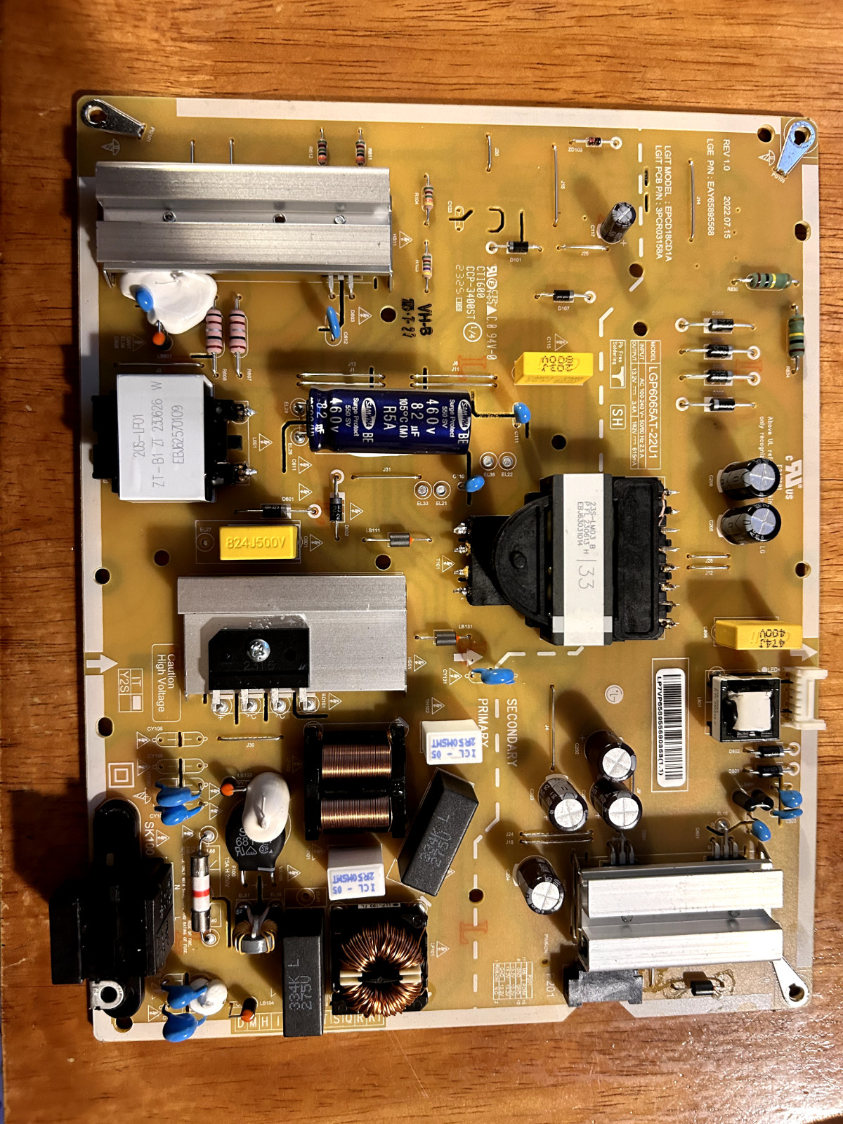 LG 65UR78006LK POWER SUPPLY EAY65895568