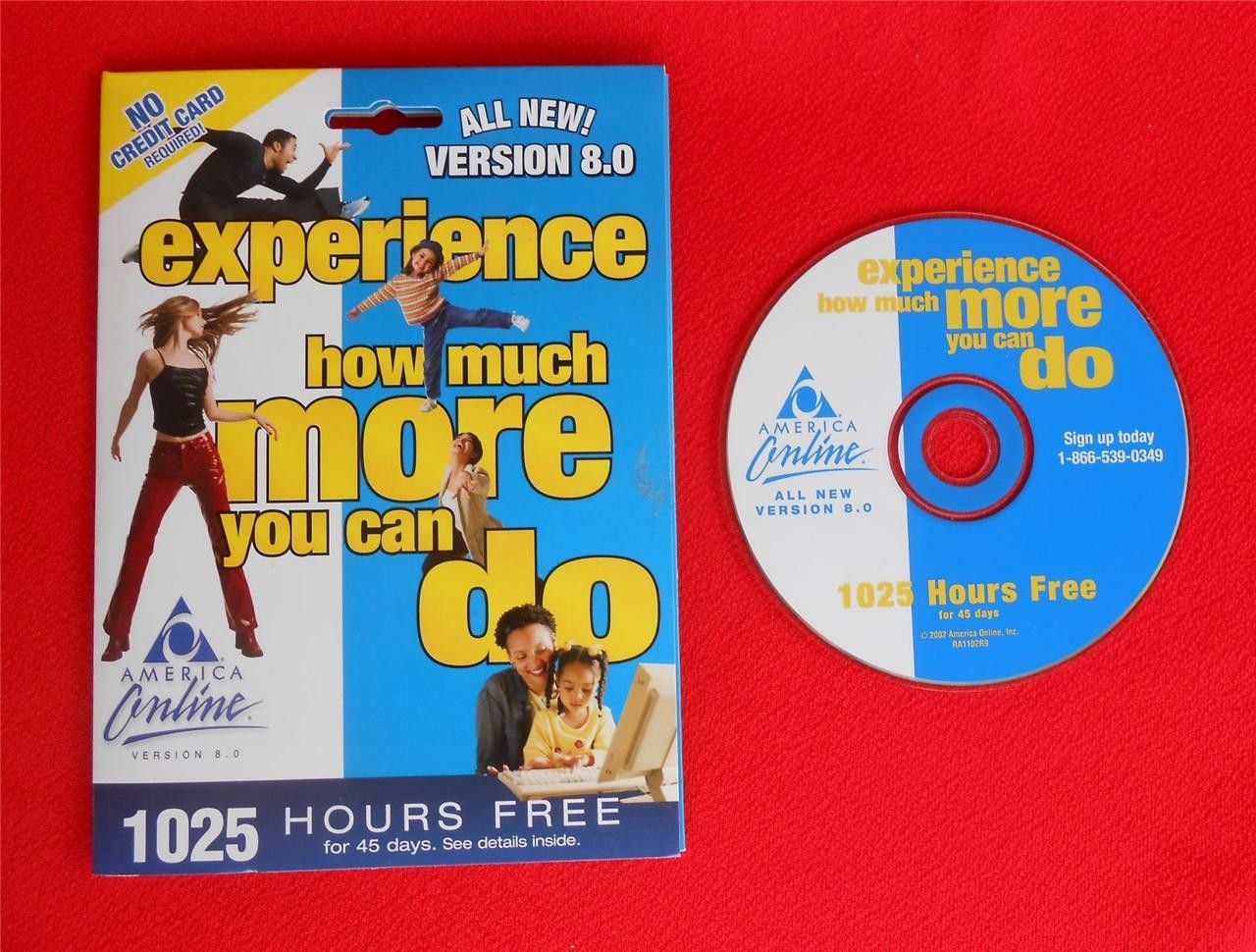 AMERICA ONLINE ~ AOL ~ Version 8.0 ~ VINTAGE ~ Windows CD Disk Promo