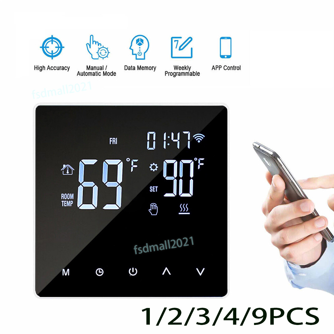Digital Smart Thermostat Programmable Wifi Wireless Home Room Sensor App Control