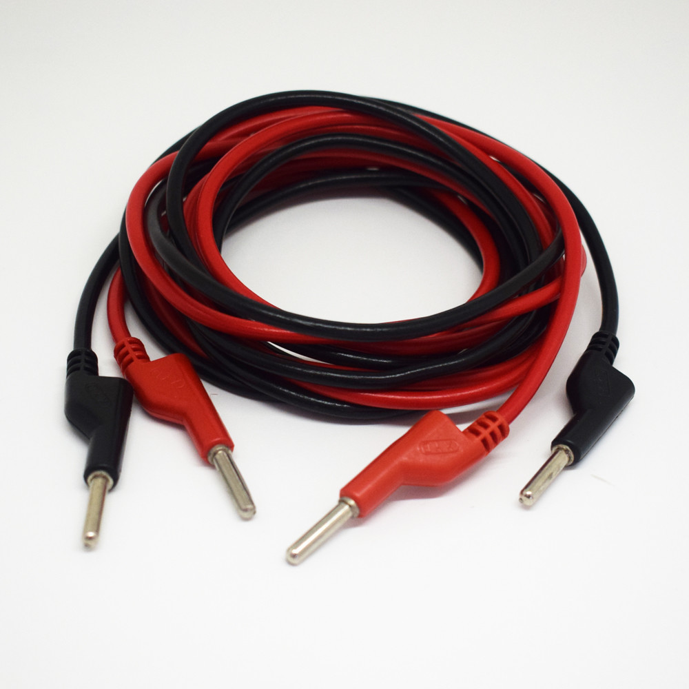 1pair 5M Silicone High Voltage Dual 4mm Banana Plug Test Leads Cable R+B