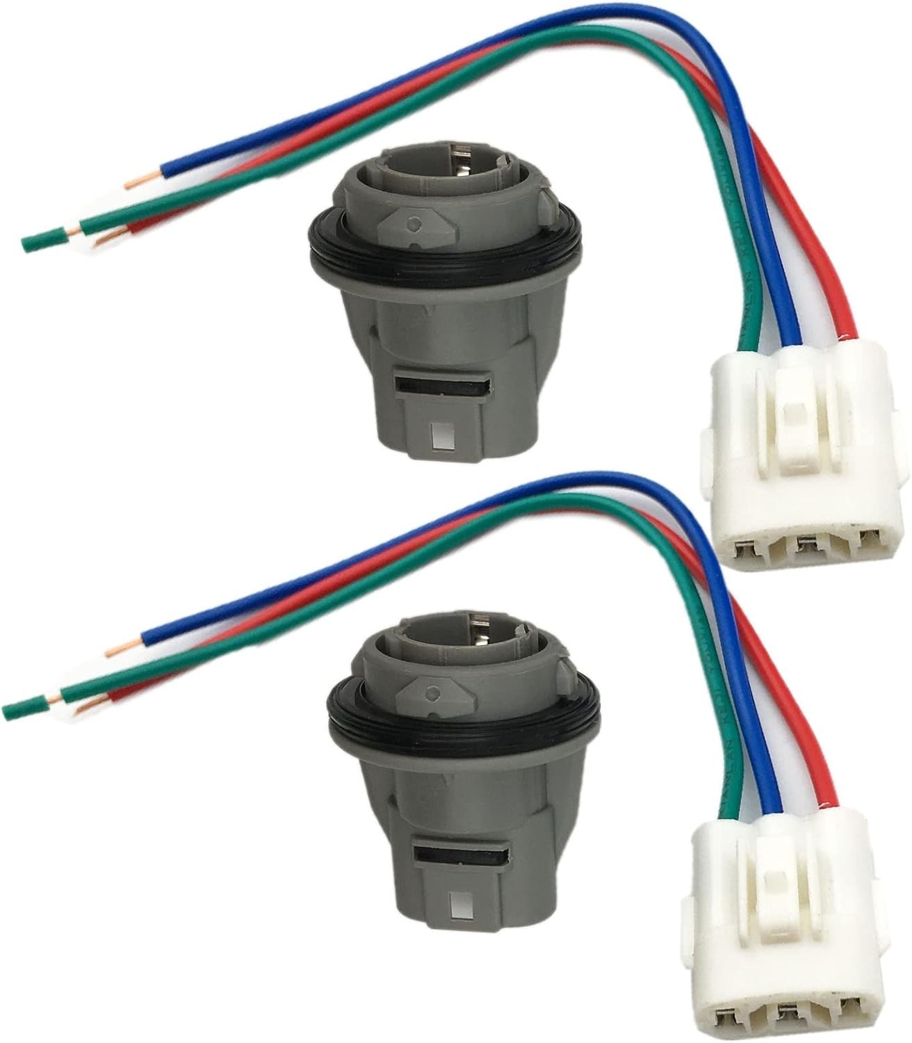 2 Front Turn Signal Light Socket Connector Harness W/ 3-Wire Kit For Honda Civic