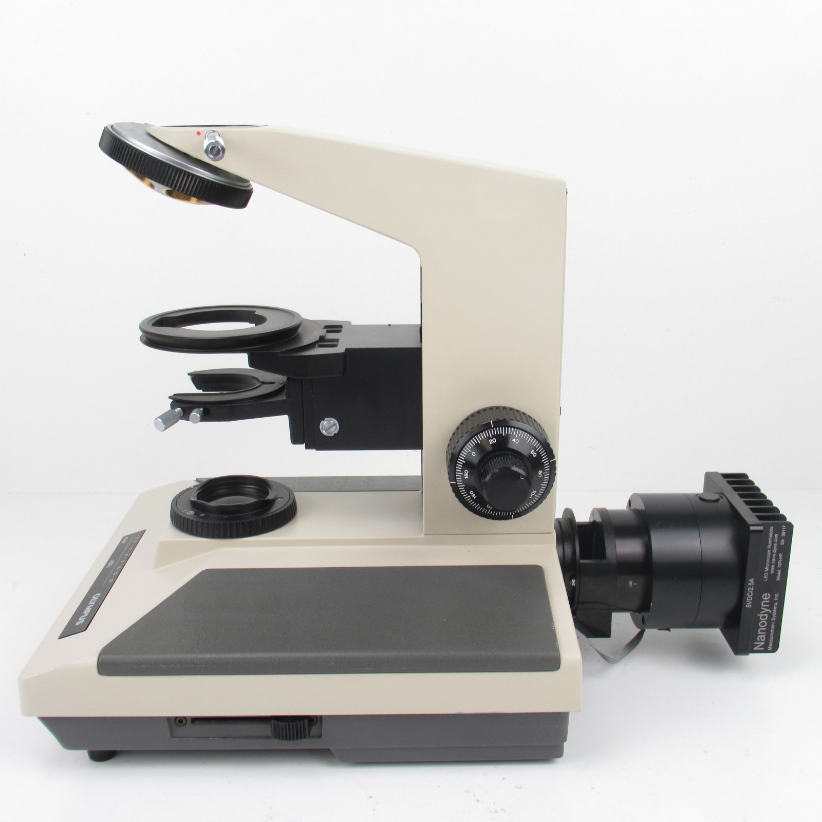 OLYMPUS BH2 BHSP POLARIZING MICROSCOPE BODY/STAND - NANODYNE LED CONVERSION