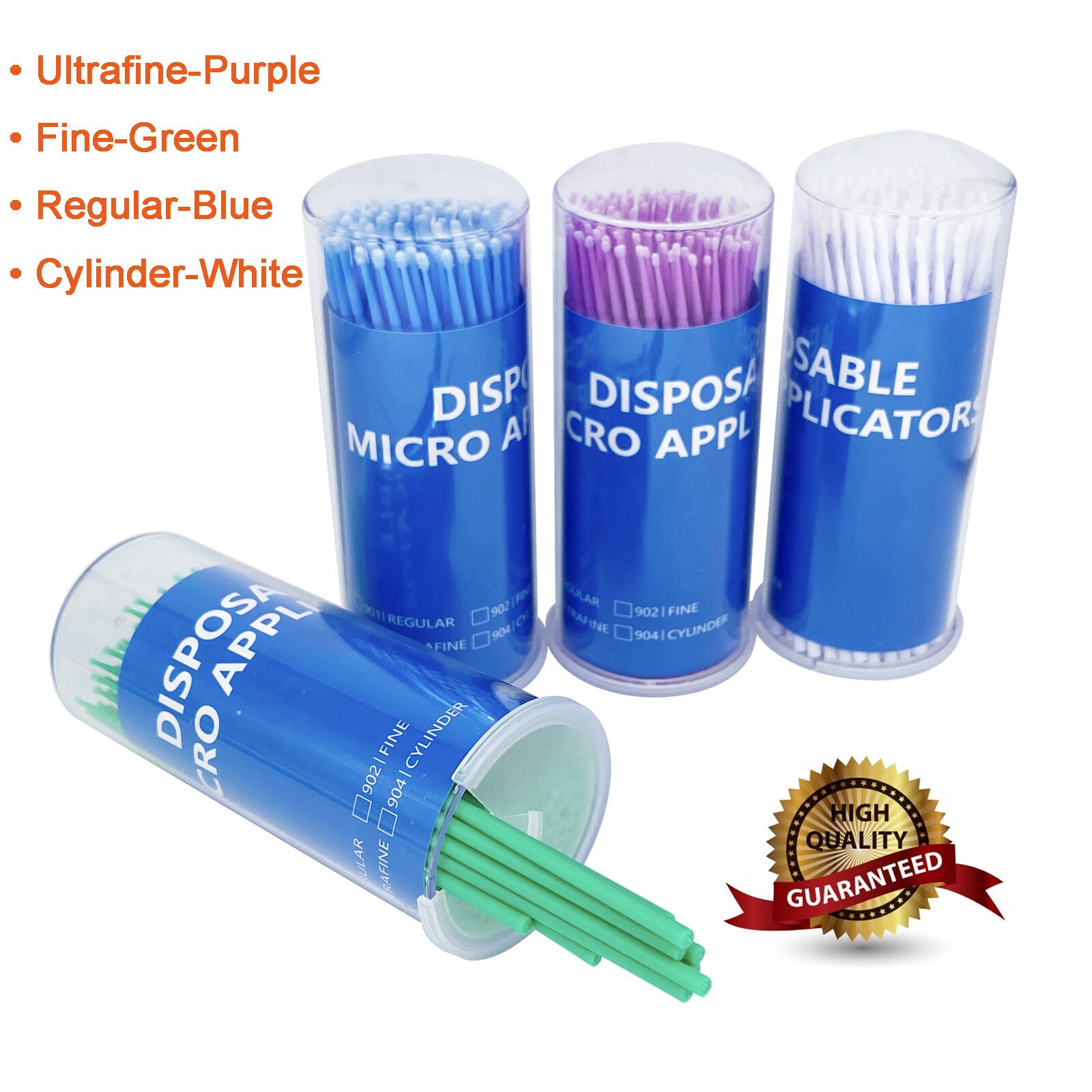 100Pcs/Box Dental Disposable Micro Applicator Brush Bendable Sticks Bottle 4Size