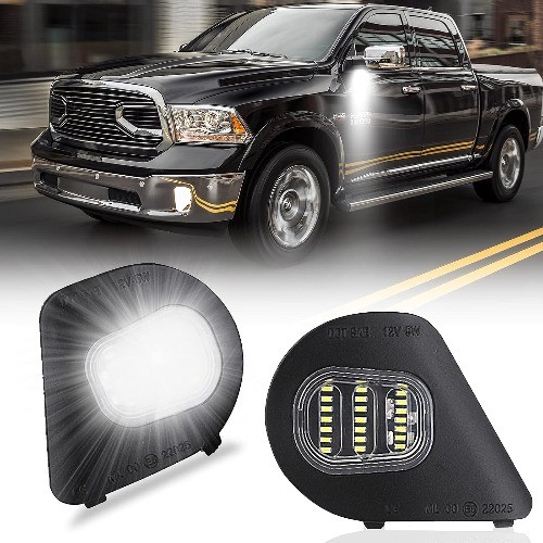 For Puddle Lights Compatible with 2010-2019 Puddle Light LED Side Mirror Turn Si