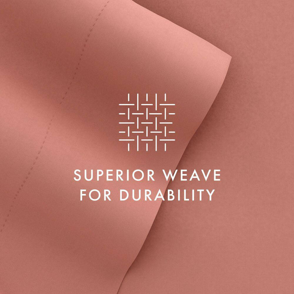 6-Piece Solid Clay Queen Bed Sheet Set
