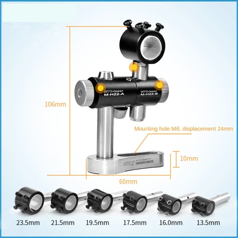 360 Degree Adjustable 3-Axis Laser Pointer Module Holder Mount Clamp Bracket