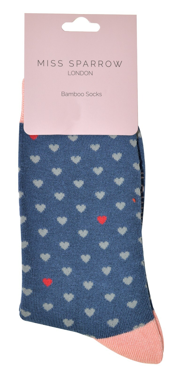 Miss Sparrow - Ladies Novelty Heart Patterned Socks Bamboo Socks | Gift for Her