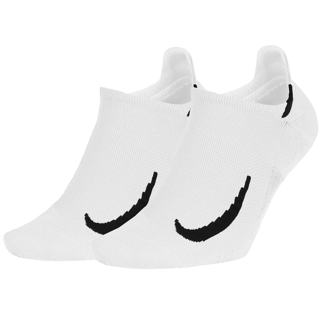 Nike Multiplier Running No Show Ankle Socks 2 Pairs Men's White Size S-XL Sports