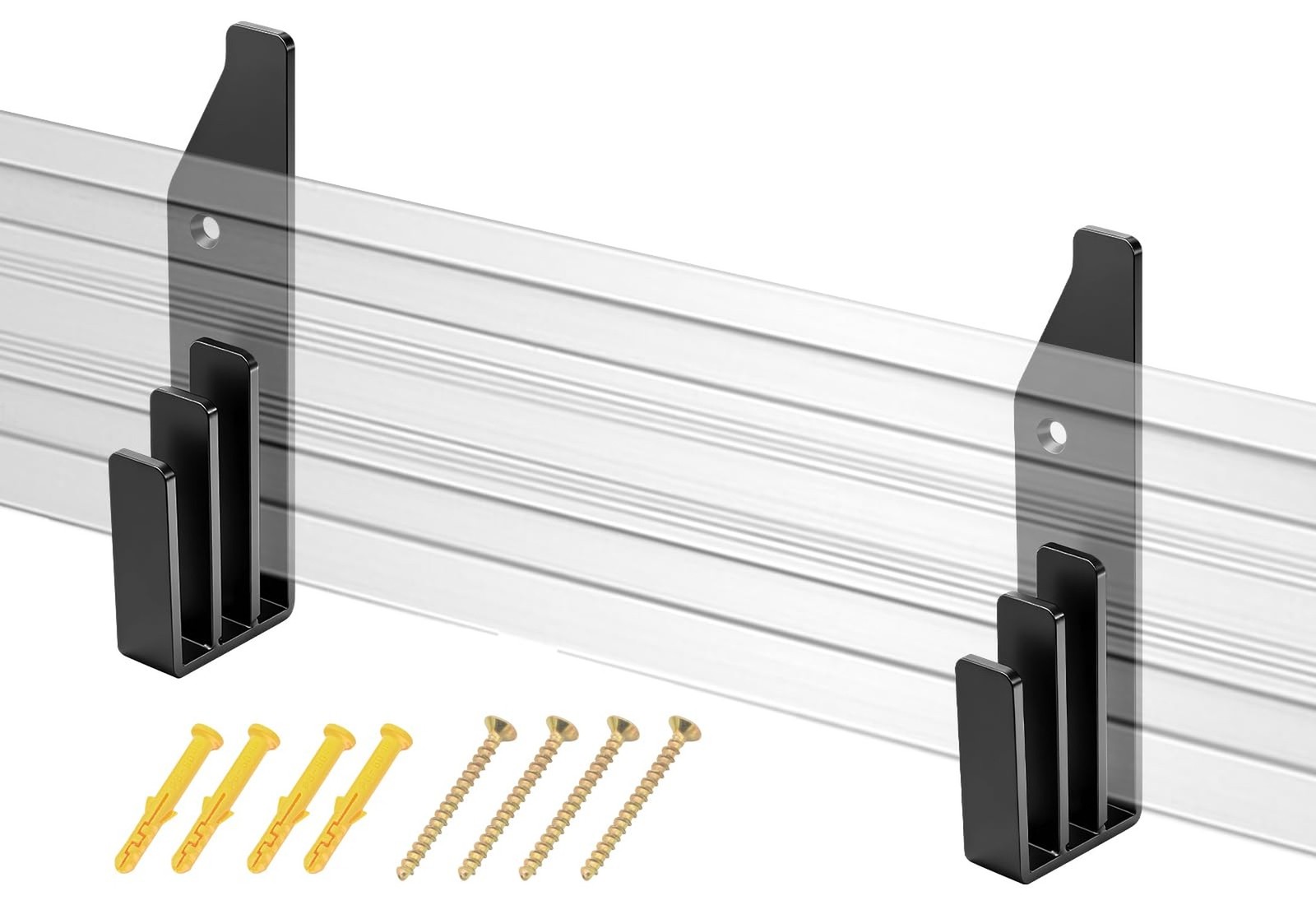 2 Pack Track Saw Guide Rails Holders, Track Mount Storage System Tracksaw Gui...