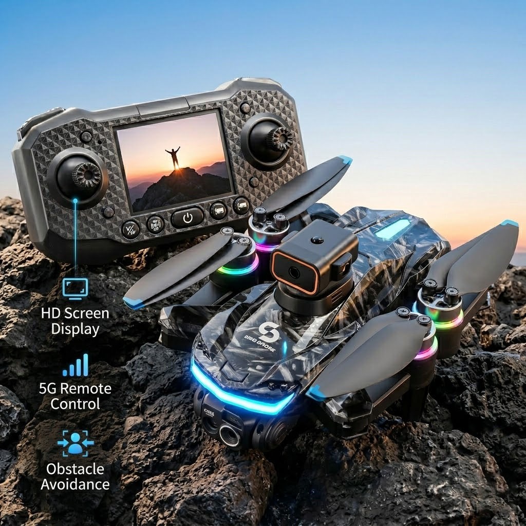 GPS Drone with Camera FPV RC Quadcopter Foldable Dual Battery Easy to Fly
