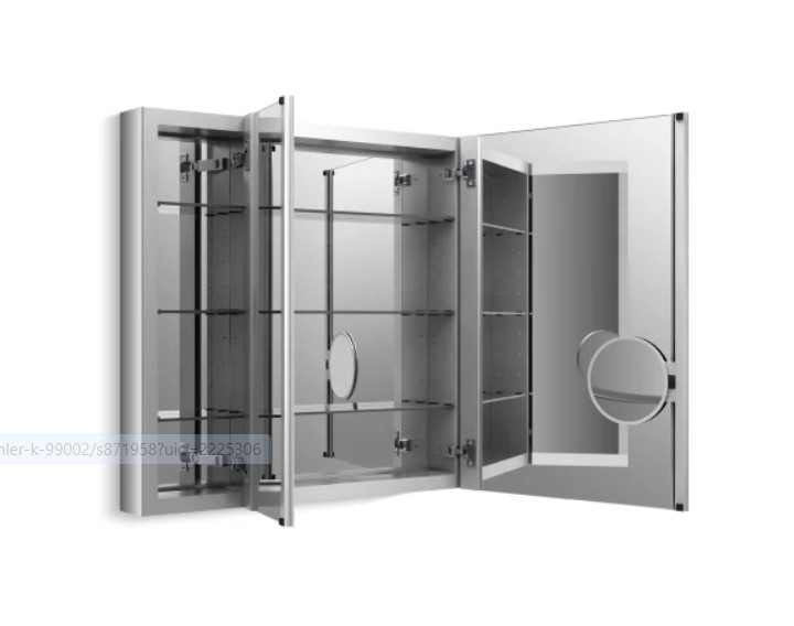 NEW Kohler K-99011-NA #C92 40" x 30" Triple Door Reversible Hinge Frameless Mirr