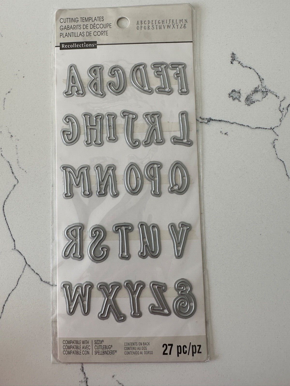 Recollections Sizzix Cuttlebug Spellbinder Cut & Emboss 27 PC Script Alphabet