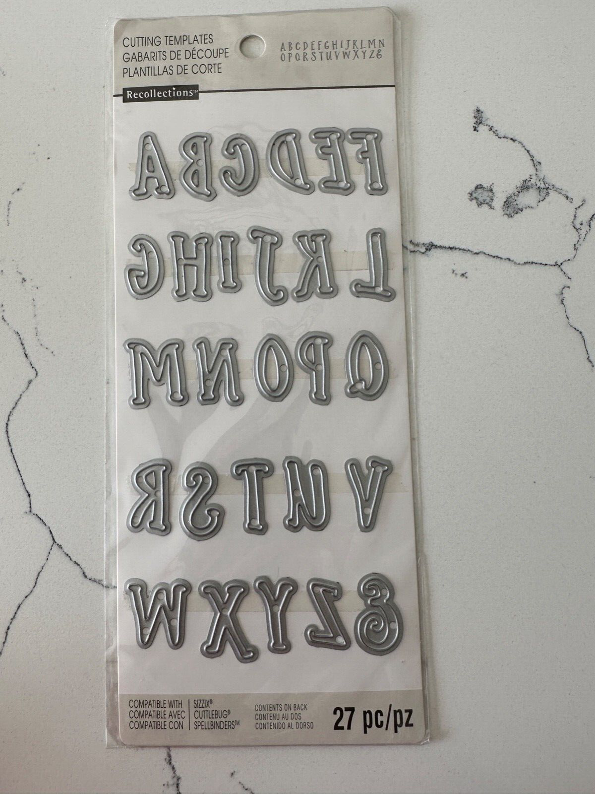 Recollections Sizzix Cuttlebug Spellbinder Cut & Emboss 27 PC Script Alphabet
