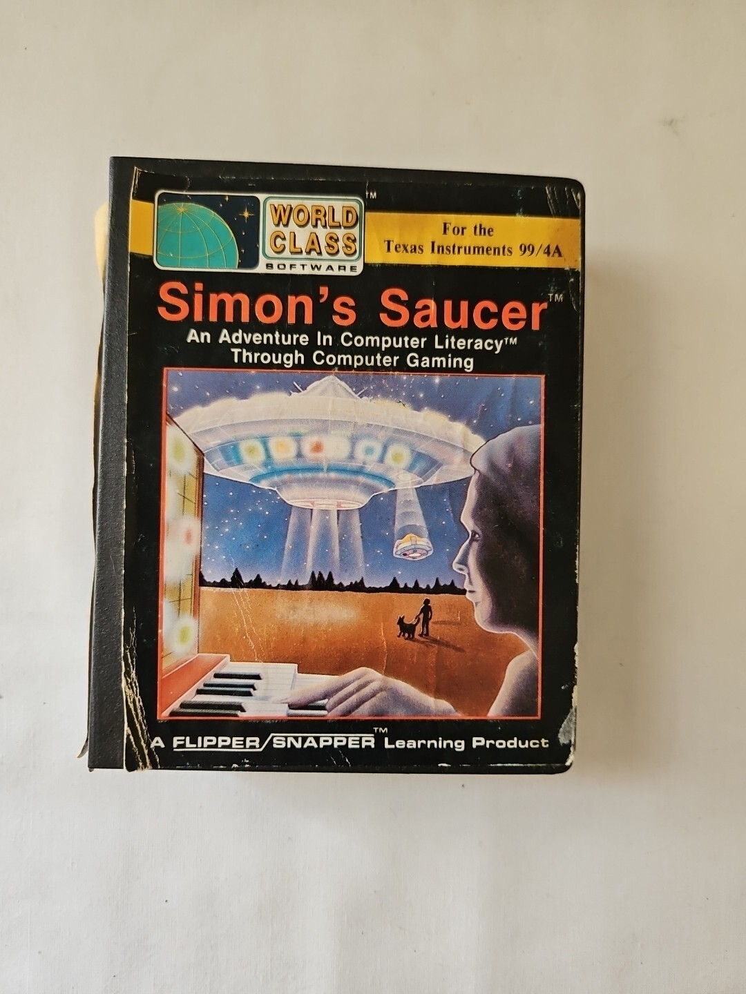 NOS TEXAS INSTRUMENTS TI-99/4A SIMON'S SAUCER Tape World Class Software 1984