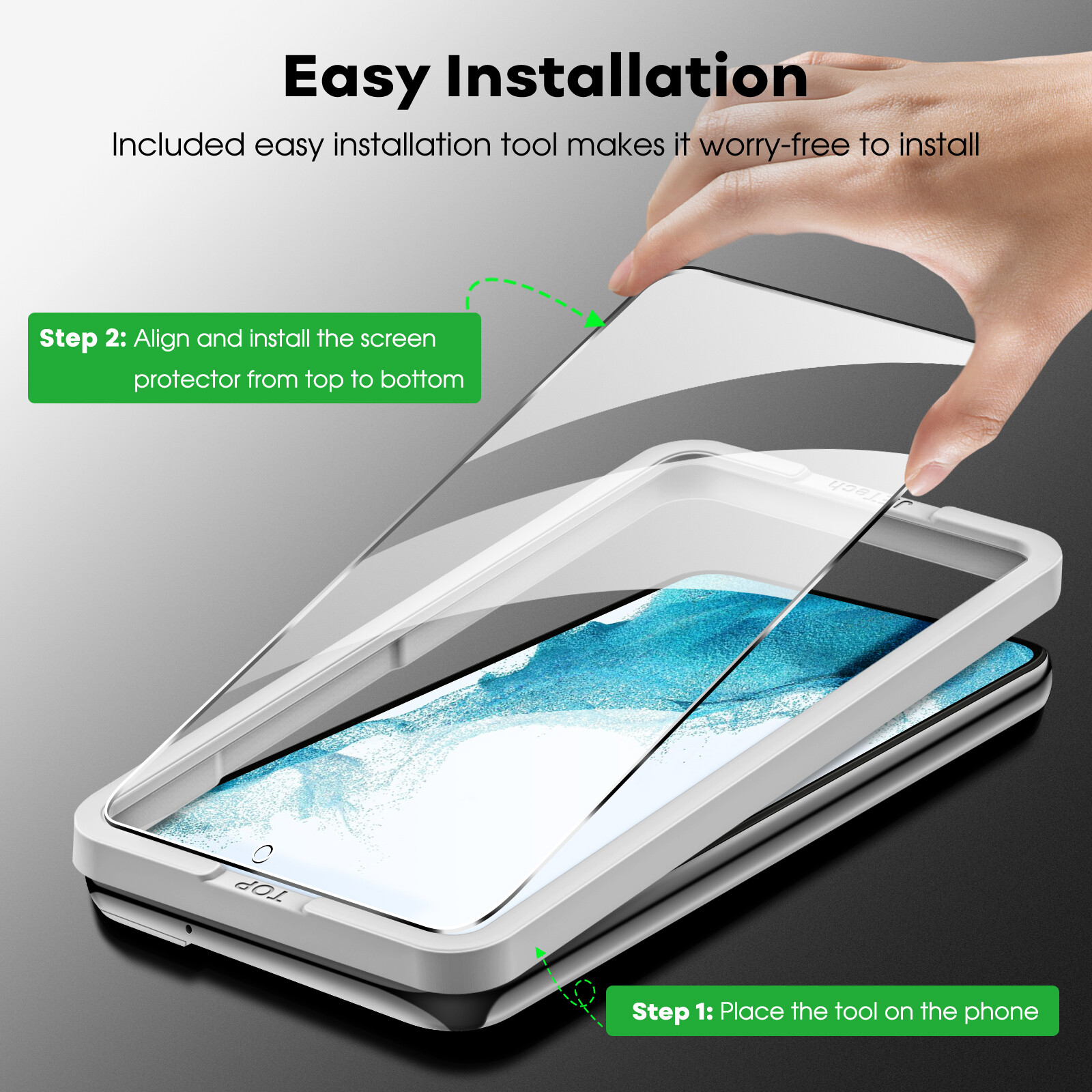 Screen Protector for Samsung Galaxy S22 Plus 5G with Camera Lens Protector