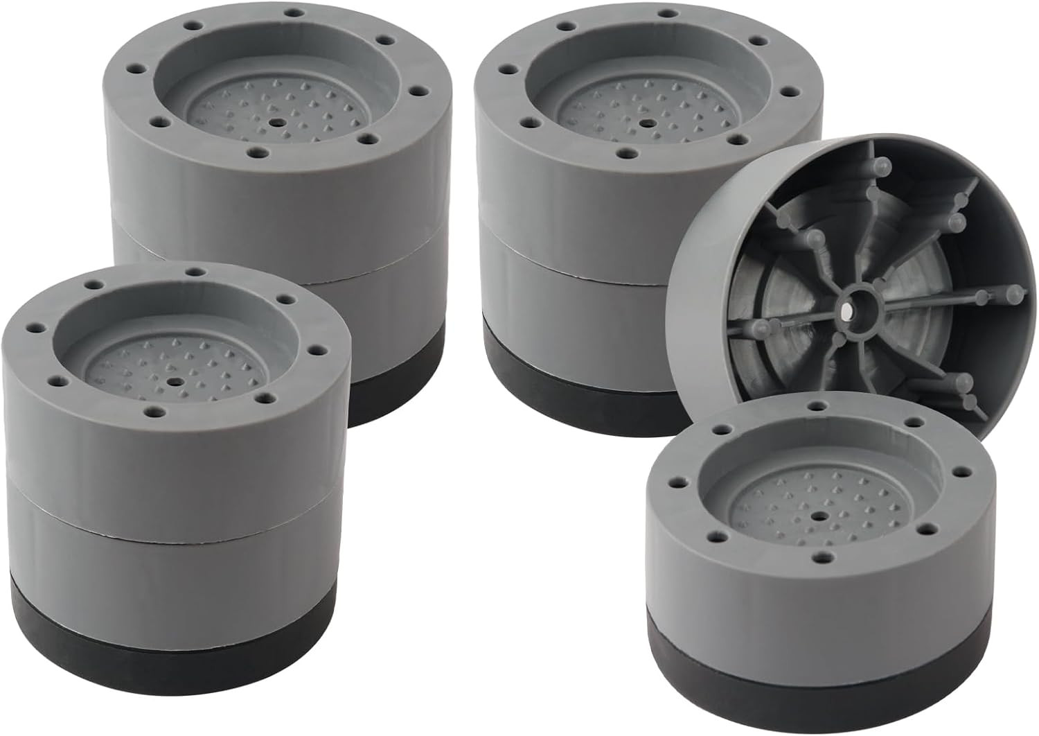 Bed Risers Adjustable Furniture Risers Heavy Duty Lifts Height 2 Inch, Round Bed