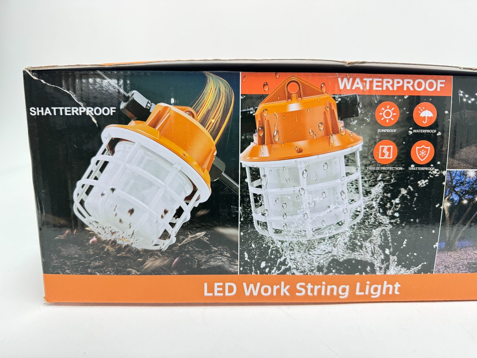 NS 1EG-NS-100FT LED Construction String Work Lights 150W 1500LM 110-277V 5000K