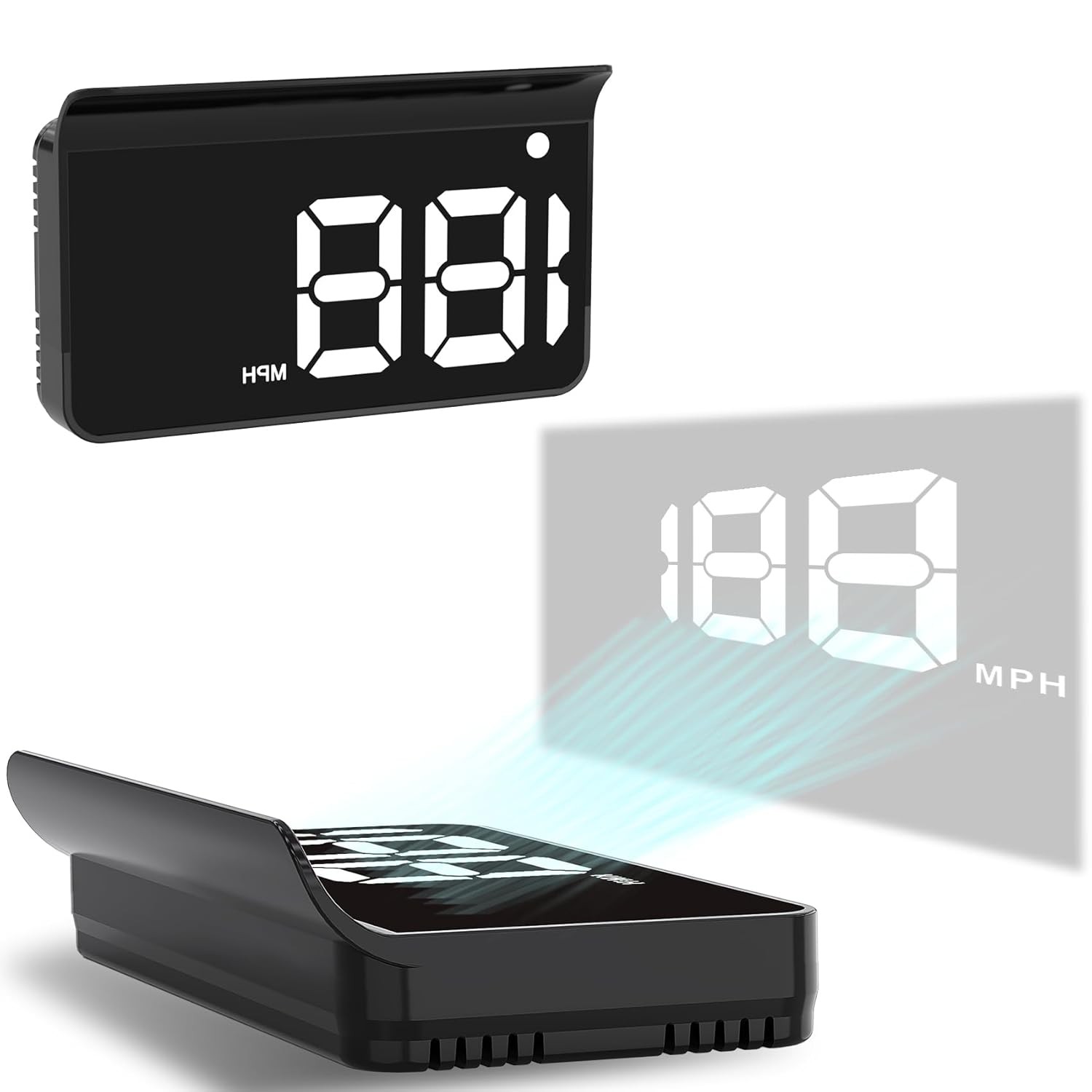 Heads Up Display Car HUD Digital GPS Speedometer USB Plug Play Brightness