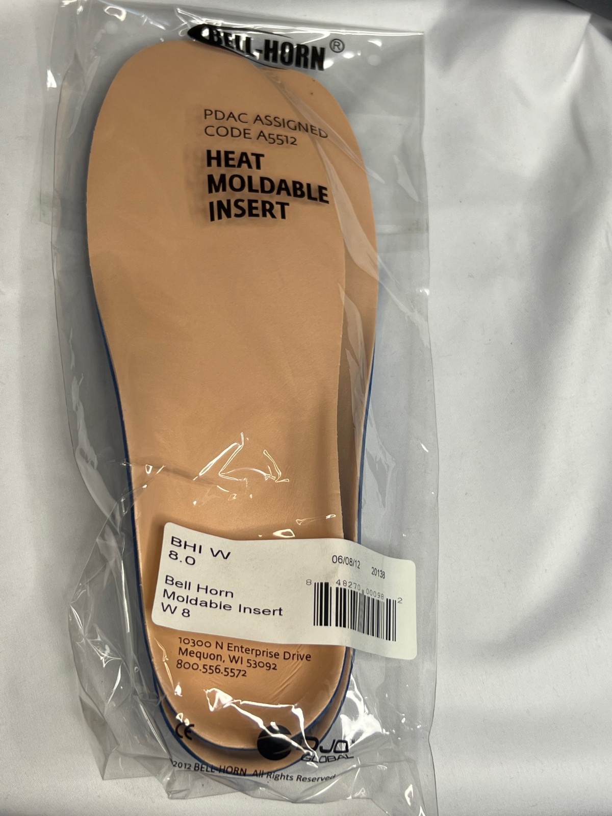 Bell-Horn Orthopedic Heat Moldable Inserts A5512 Men's Size 13 New
