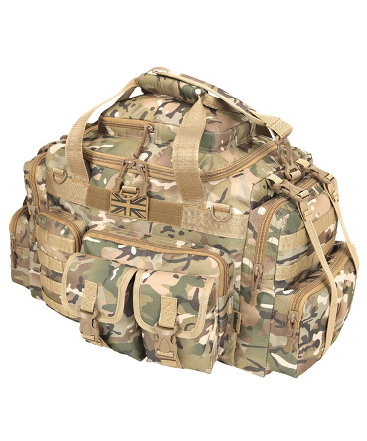 Kombat UK Tactical Saxon 50L Holdall Kit Bag, BTP, BTP Black, MOLLE Compatible
