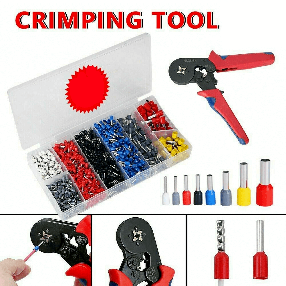 1200Pcs Terminal Wire Connectors Assorted Electrical Set Insulated Crimp Kit