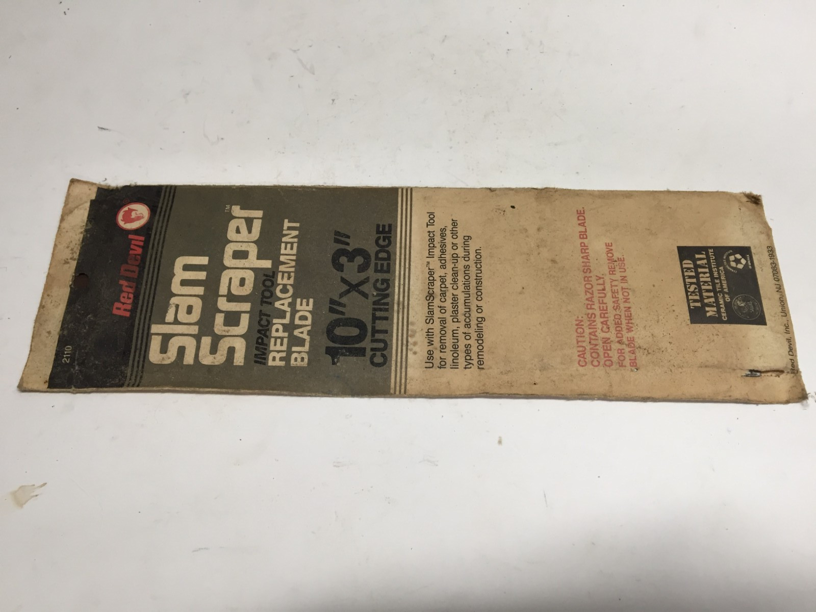 NOS Red Devil Floor Scraper Blade 10" x 3" #2110