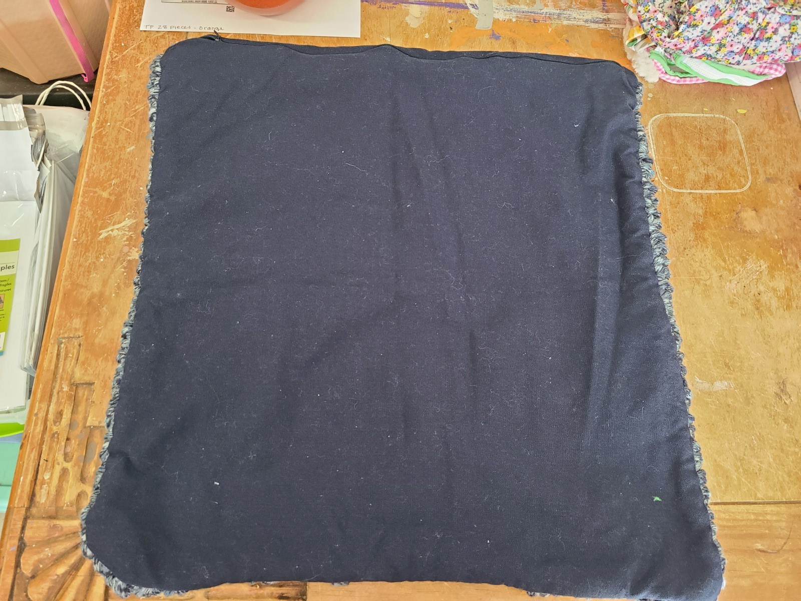 Pottery Barn "Dark Blue Cable Knit" 24" Pillow Cover