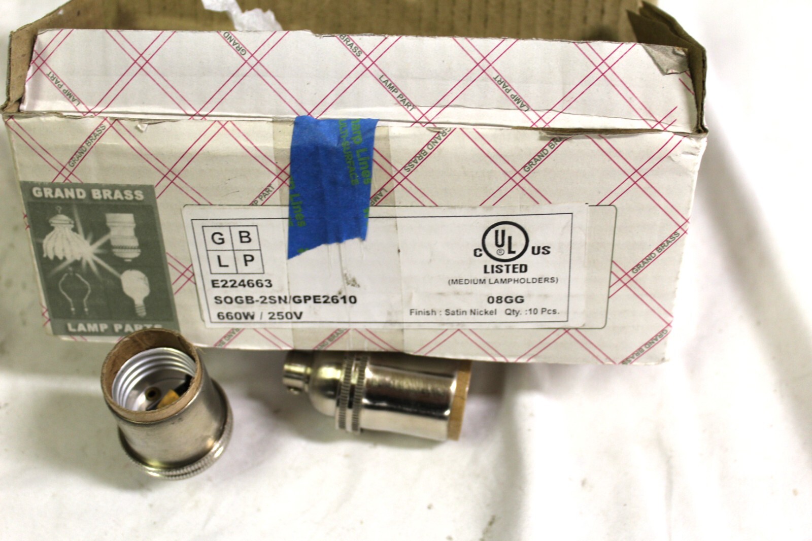 New Sockets ,E-26 ,Satin Nickel ,in the Box