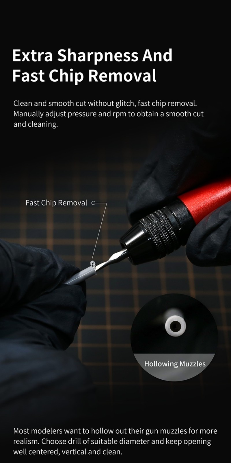 DSPIAE: Flat Core Drilling & Chamfering [Option Kit 2] Photo Etch Chip Removal