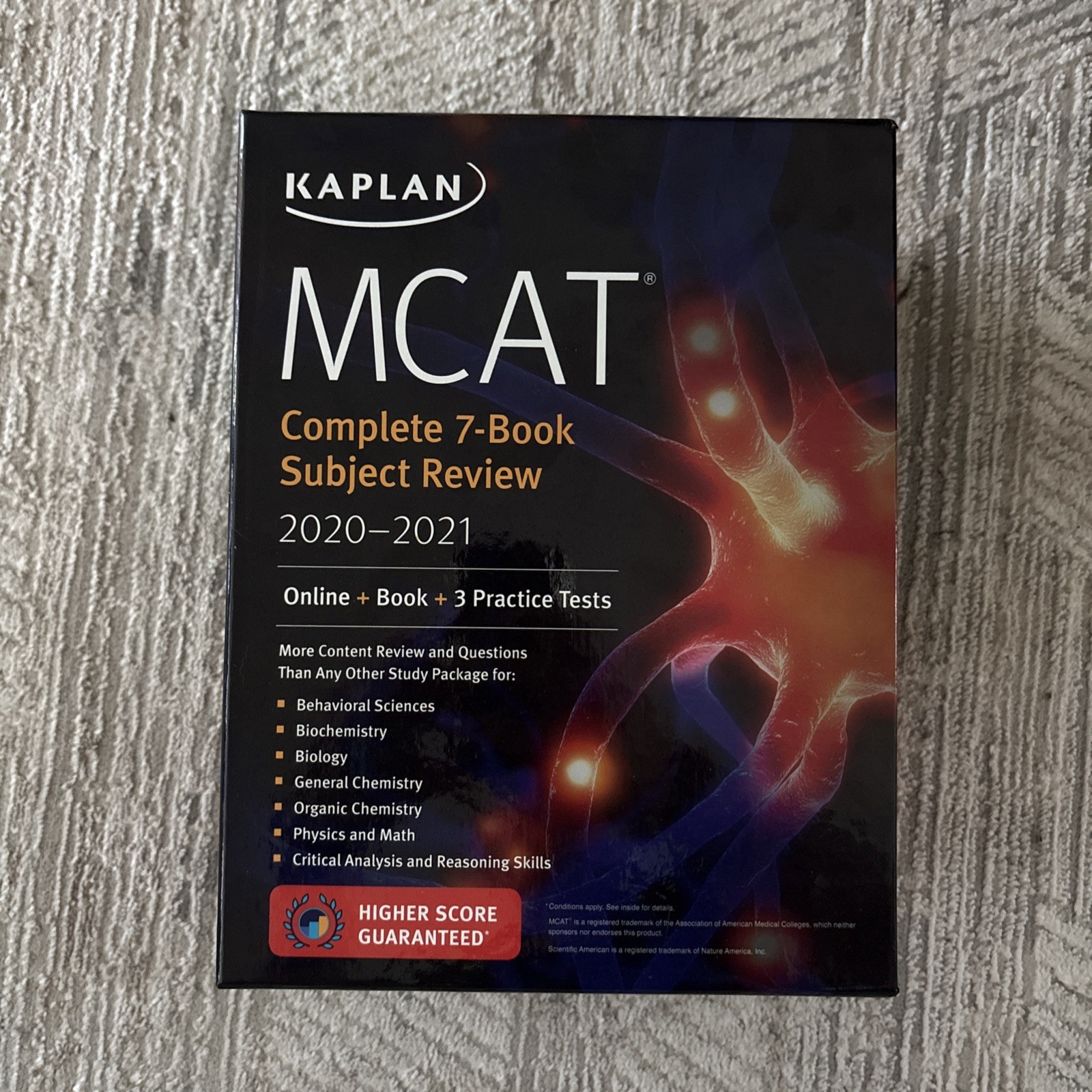 Kaplan MCAT Complete 7-Book Subject Review 2020-2021 Boxed Set