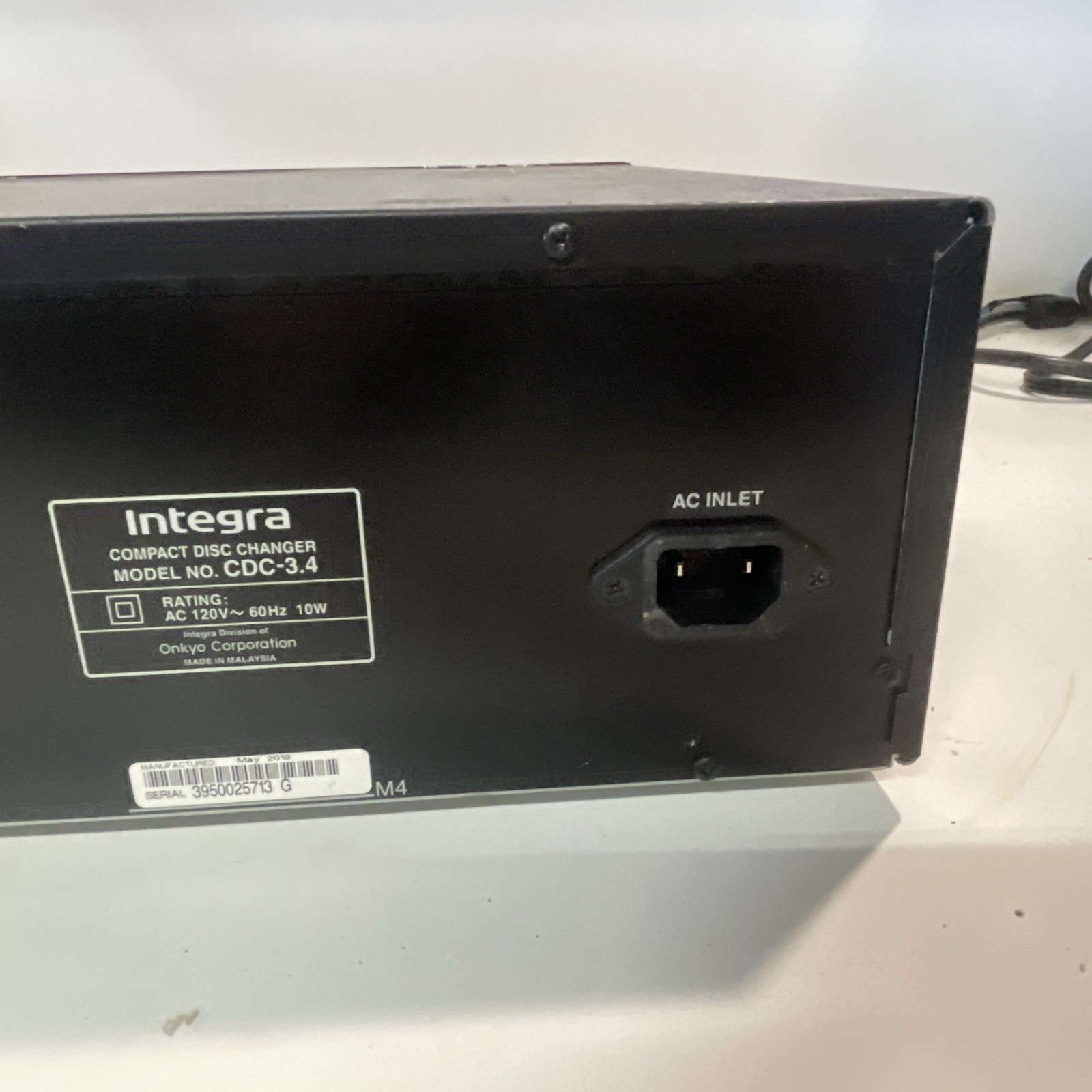 Integra Compact Disc Changer CDC-3.4