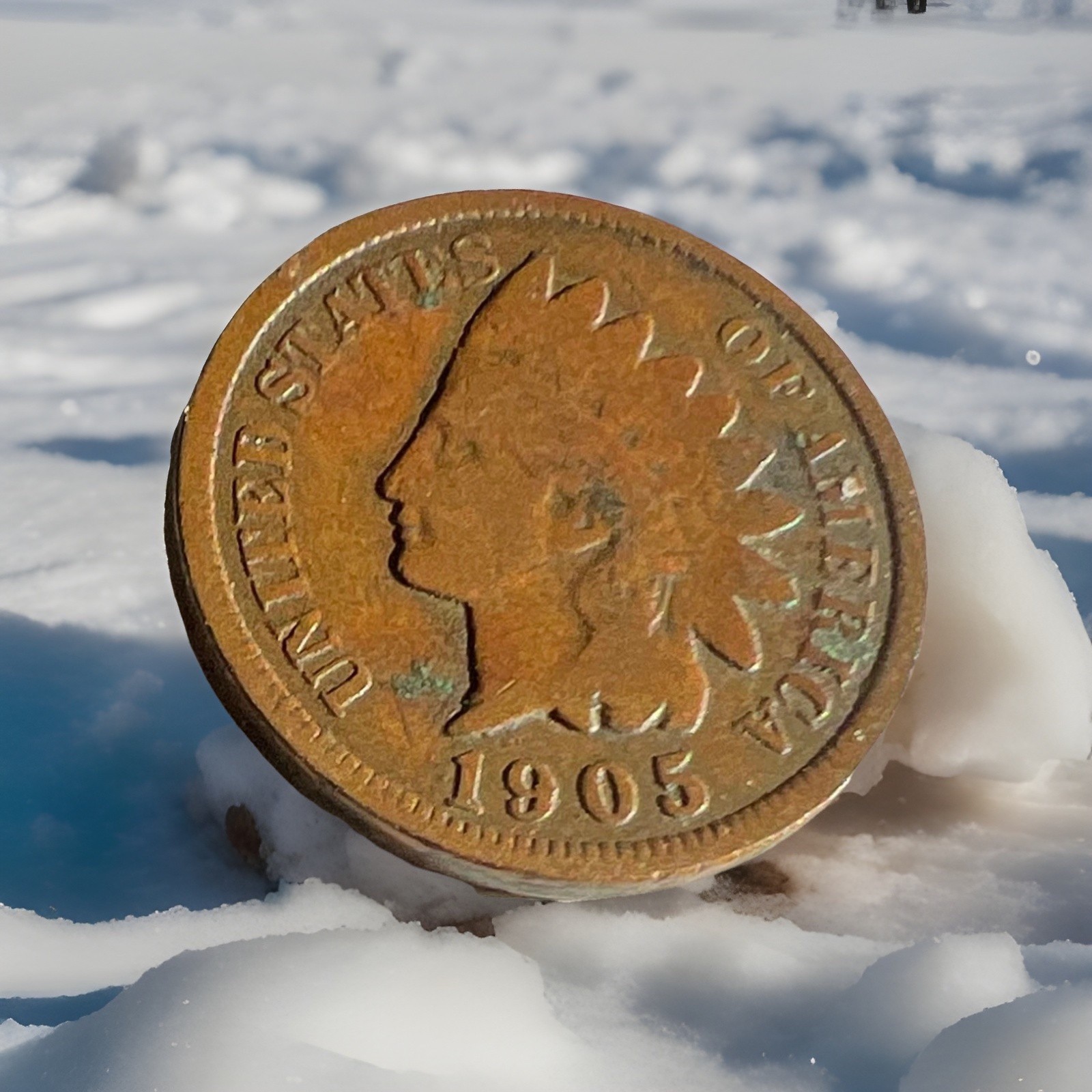121 years old…USA United States of America Indian Head One Cent 1905 SCARCE