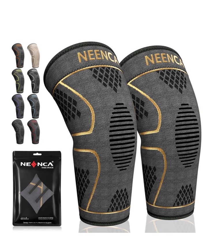 NEENCA 2 Pack Knee Brace, Knee Compression, Sleeve Support For Knee Pain - 3XL