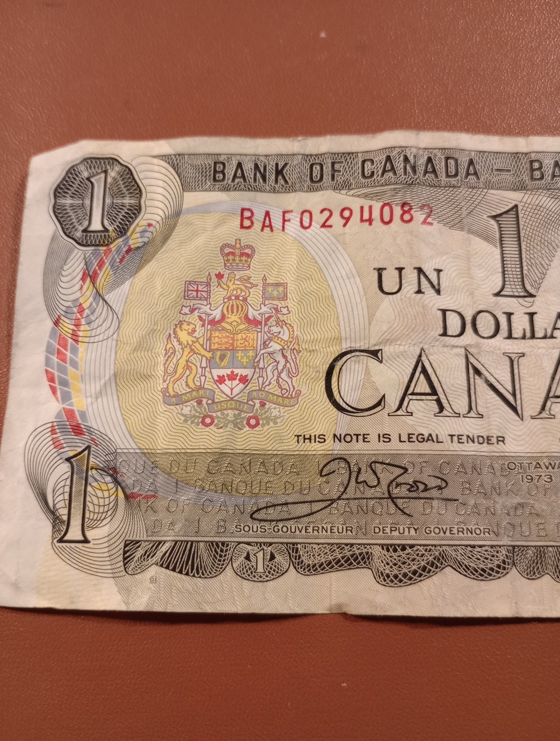 1973 Canadian Dollar Paper Money